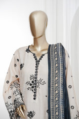 Bin Saeed Stitched 3 Piece Luxury Jacquard Vol-01 Suit-JAQ-2954-SKIN