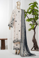 Bin Saeed Stitched 3 Piece Luxury Jacquard Vol-01 Suit-JAQ-2954-SKIN