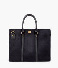 RTW Creation - Black suede laptop bag
