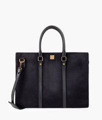 RTW Creation - Black suede laptop bag