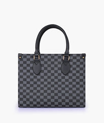 RTW Creation - Black checkered everywear handbag