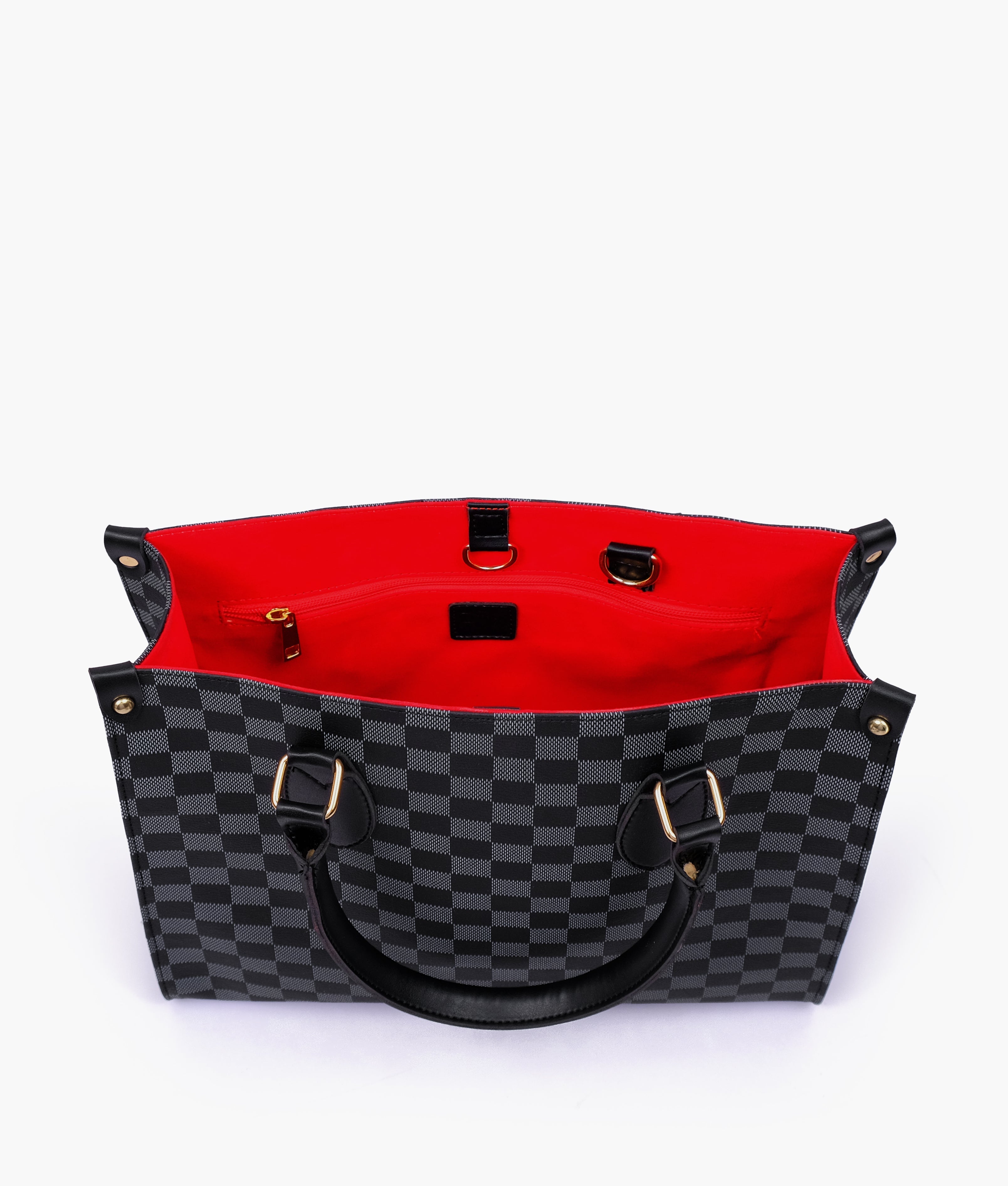 RTW Creation - Black checkered everywear handbag