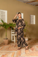 Madiha Gohar Stitched Co Ords Set-Noir Bloom
