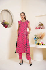 Gulbahar By Arha Eman Stitched Summer Collection'2025-Blossom – Pink Sleeveless Co ord