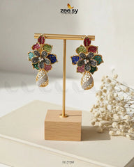 Blossom Cubic Stone Earrings - Zeesy Jewellery