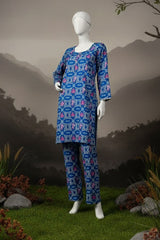 Doriya Luxe By Almeerah Stitched 2 Piece Premium Bana Dora Lawn Collection'2025-Blue Horizon Dream