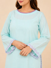 Madiha Gohar Stitched 2 Piece Lawn Suit-Bluebell Mist