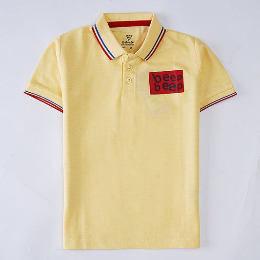 Kjunction Boys Half Sleeves Polo T-Shirt(Beep)