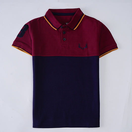 Kjunction Boys Half Sleeves Polo T-Shirt (Markhor)