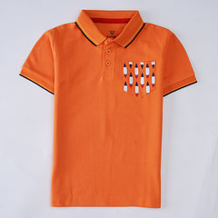 Kjunction Boys Half Sleeves Polo T-Shirt (Pocket-Print)