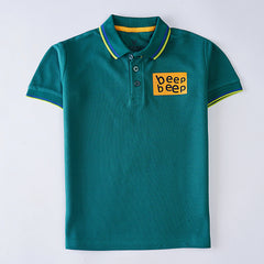 Kjunction Boys Half Sleeves Polo T-Shirt(Beep)