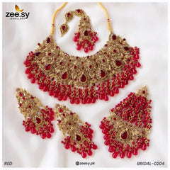 BRIDAL-0204 Red - Zeesy Jewellery