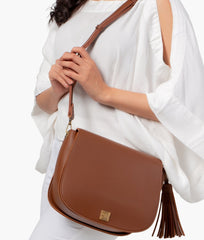 RTW Creation - Brown foldover saddle bag