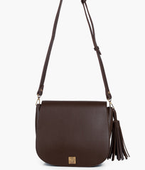 RTW Creation - Dark brown foldover saddle bag