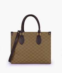 RTW Creation - Brown checkered everywear handbag