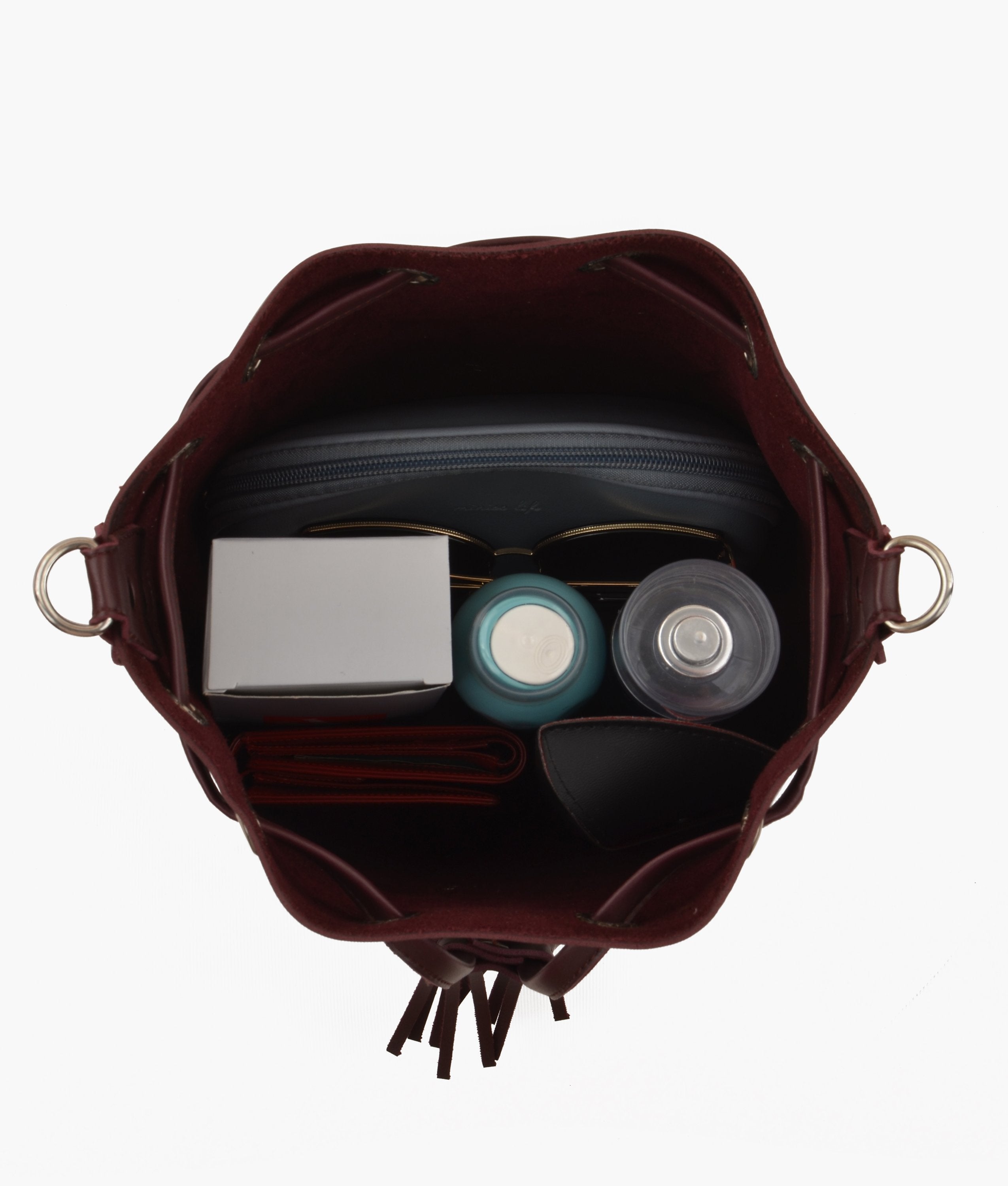RTW Creation - Burgundy bucket bag