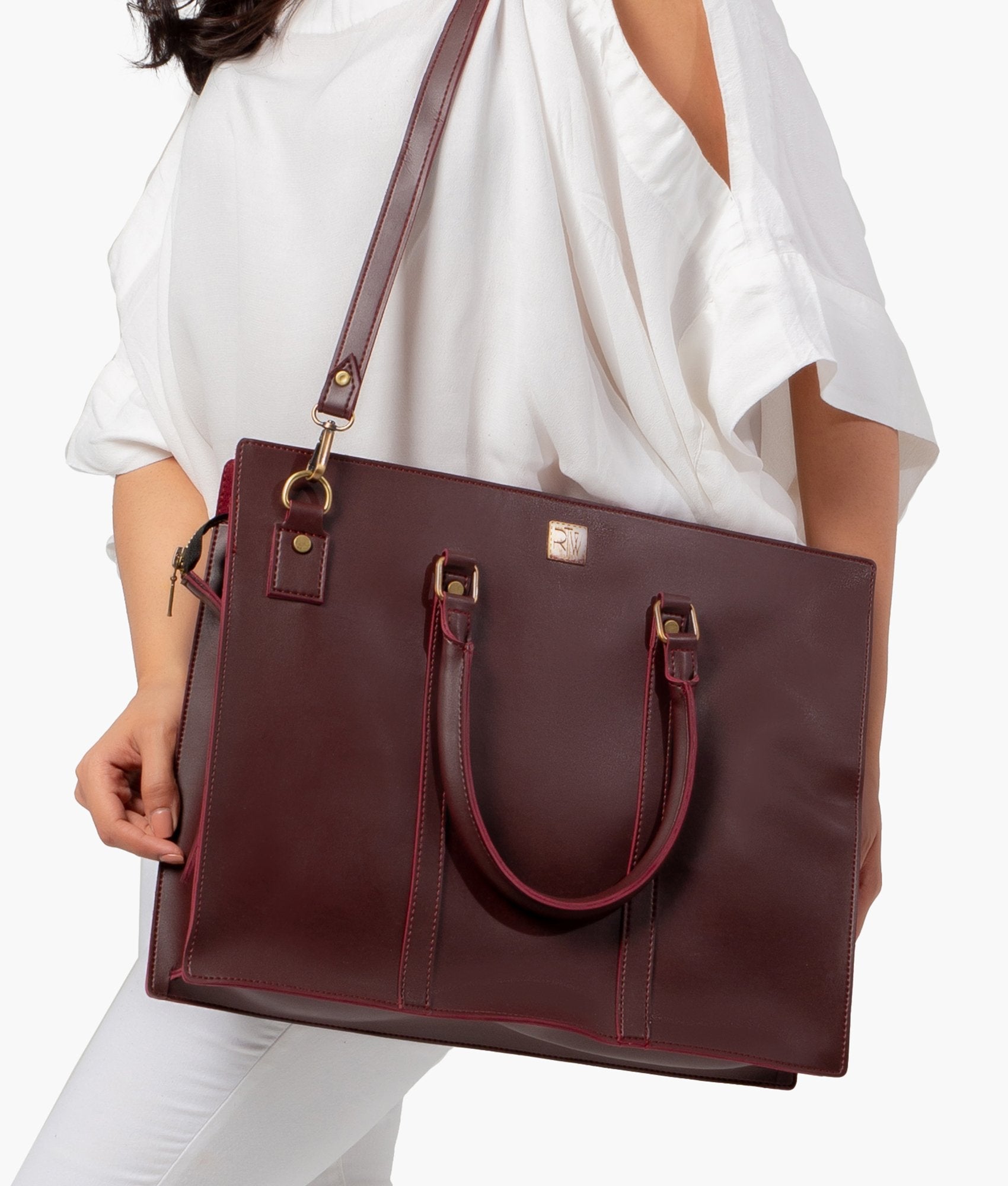 RTW Creation - Burgundy laptop bag