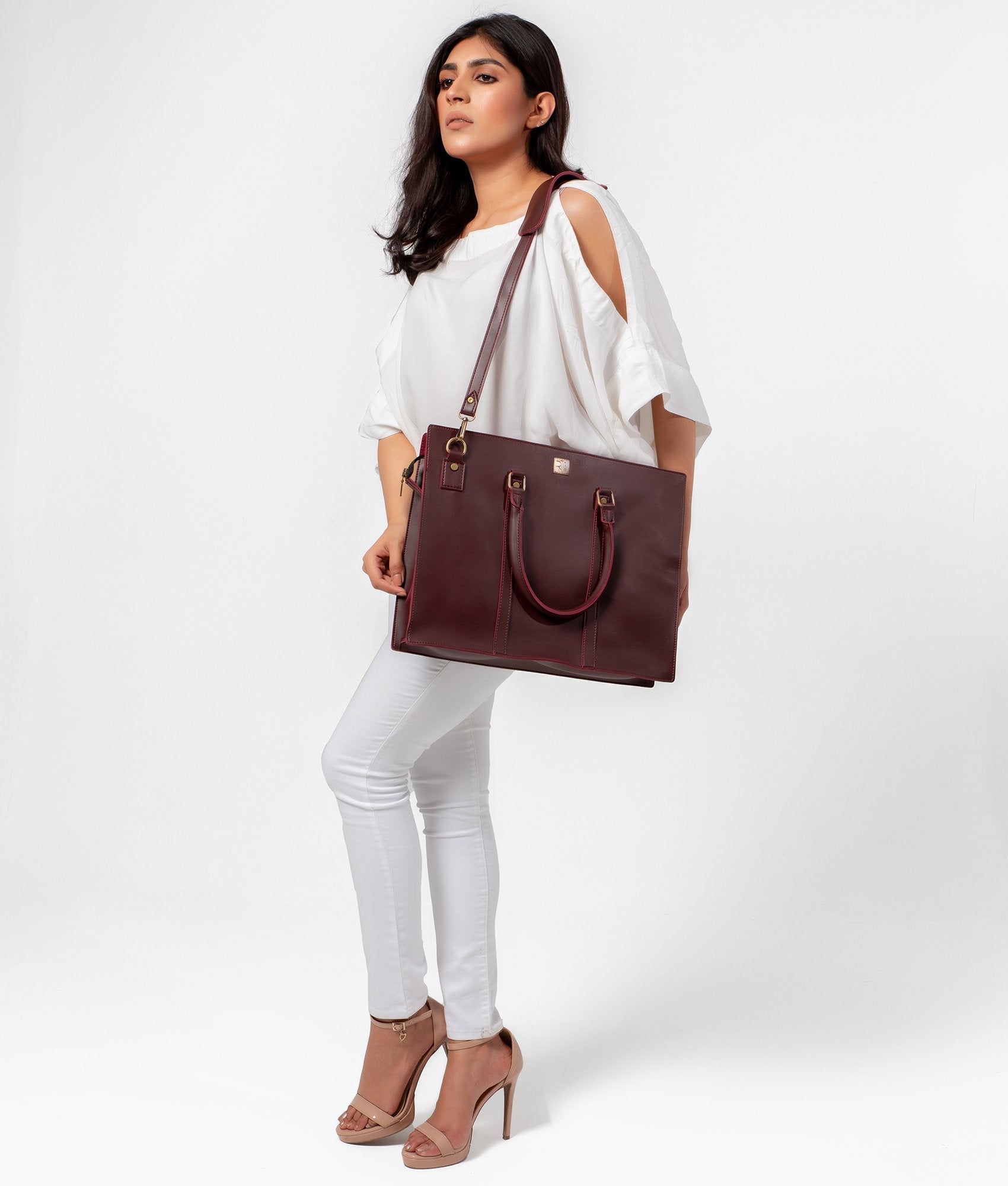 RTW Creation - Burgundy laptop bag