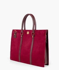 RTW Creation - Burgundy suede laptop bag