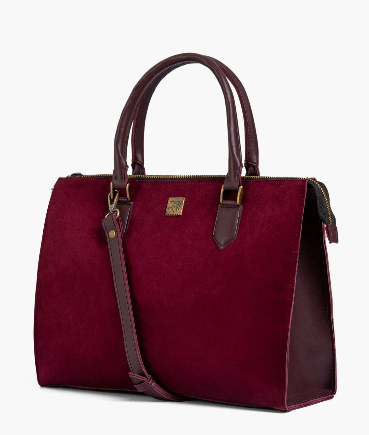RTW Creation - Burgundy suede workplace handbag