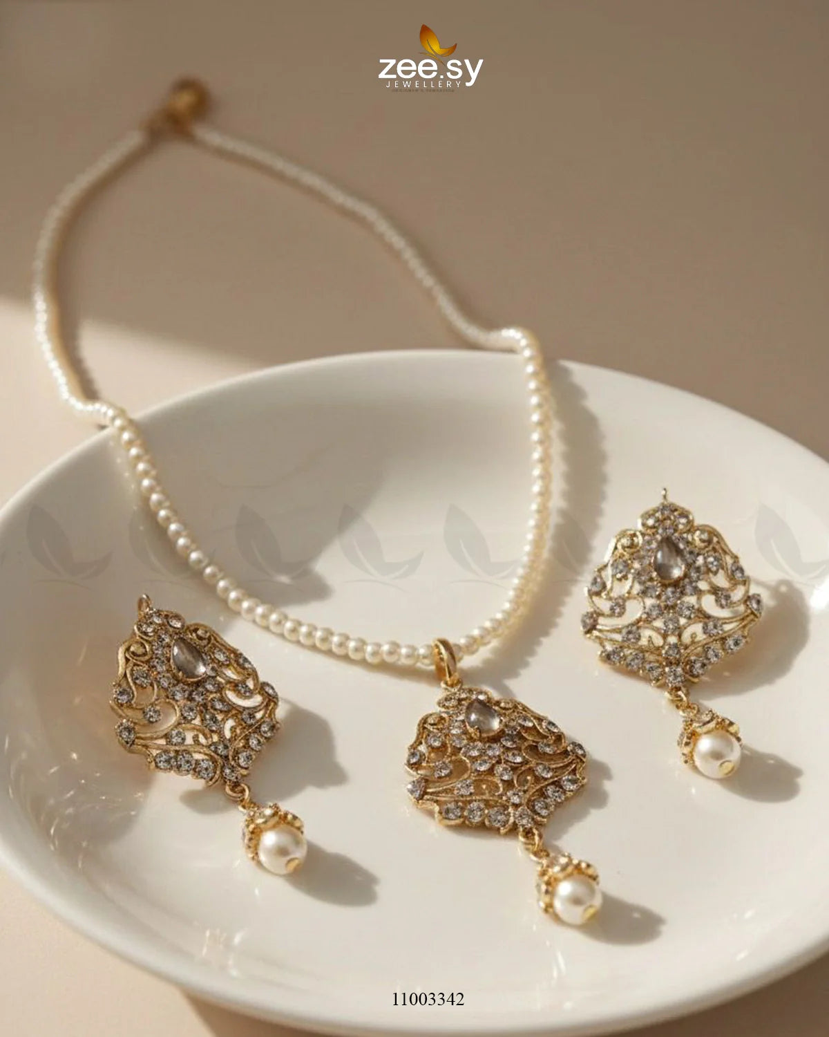 NECKLACE-0728 Champagne - Zeesy Jewellery