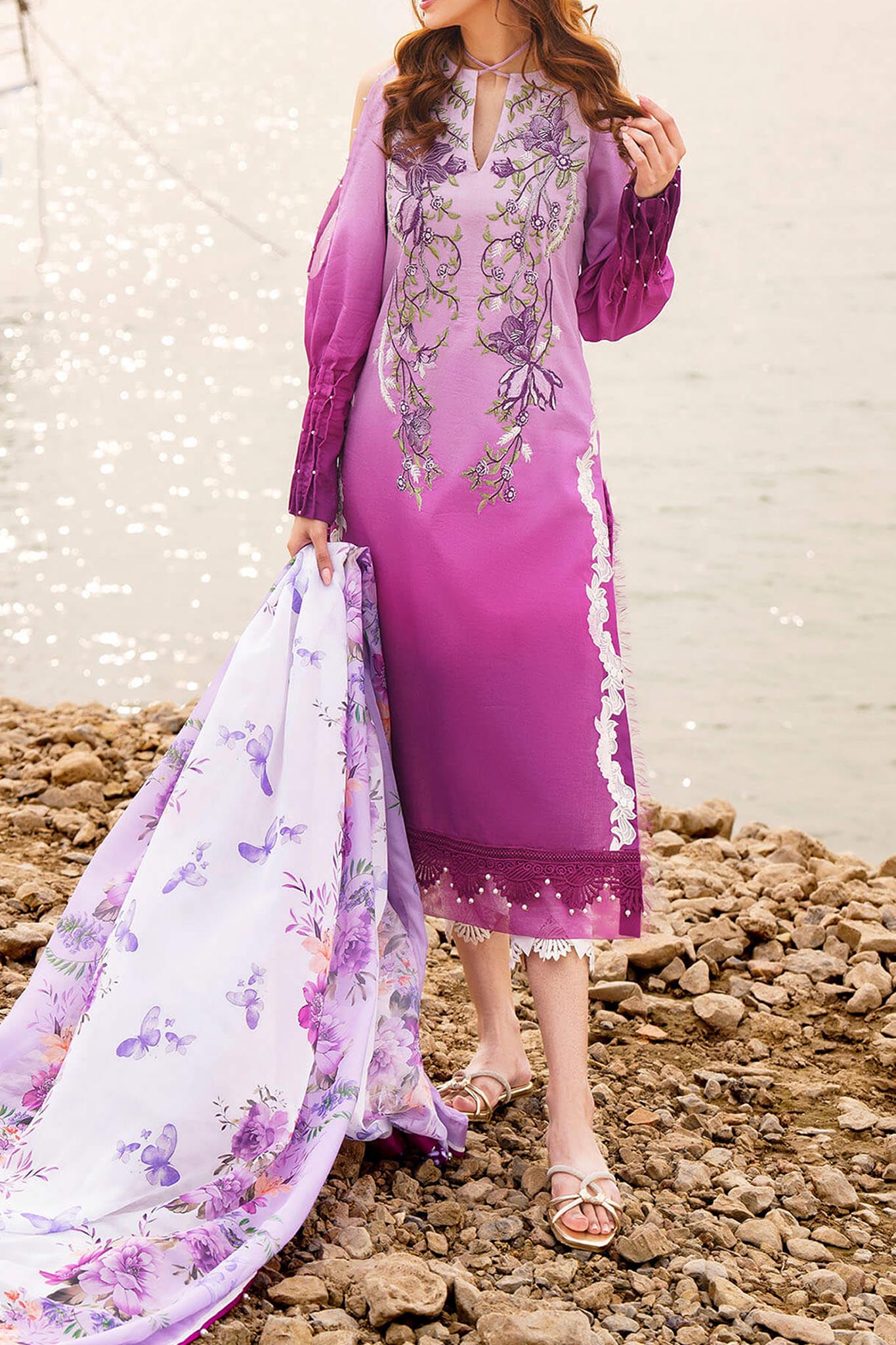 Meraki by Asifa N Nabeel Unstitched 3 Piece Lawn Collection'2024-Calla
