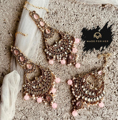 Made For Her-Aura Earrings & Tikka Set - KWA1004