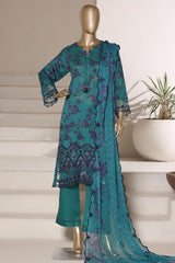 Signature By Sada Bahar Stitched 3 Piece Festive Emb Lawn Vol-02 Suit-CD-671-C.GREEN
