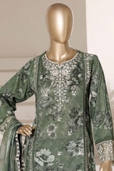 Signature By Sada Bahar Stitched 3 Piece Festive Emb Lawn Vol-02 Suit-CD-674-GREEN