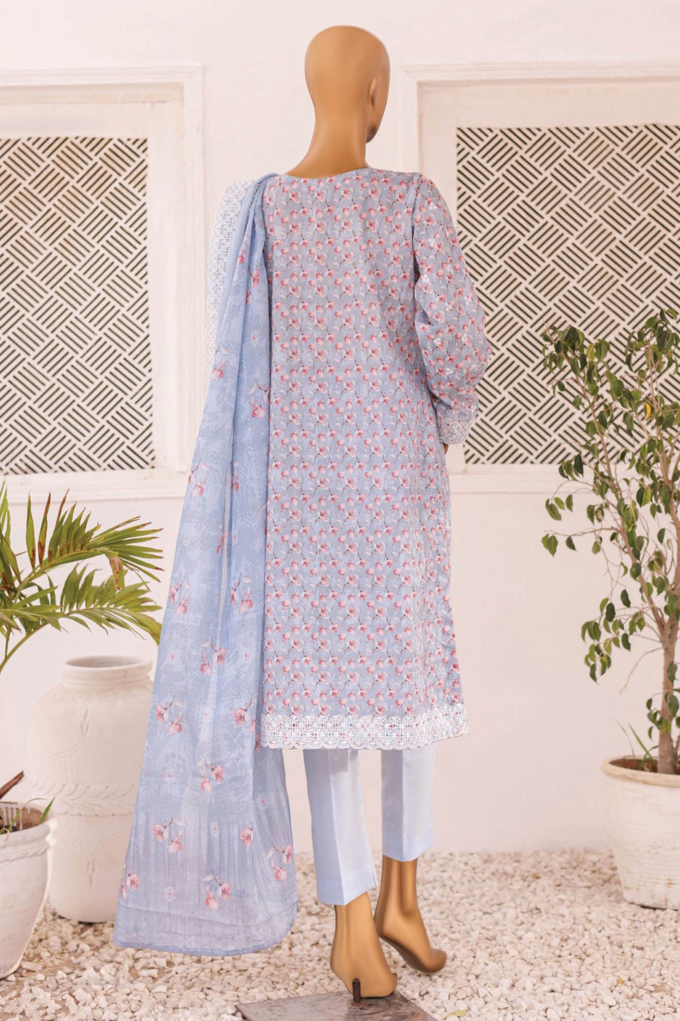 HZ Unstitched 3 Piece Emb Chikankari Lawn Collection'2024-CEC-721