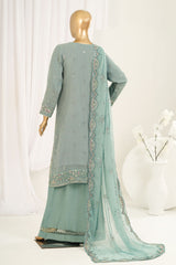 Afsany By Sada Bahar Stitched 3 Piece Luxury Chiffon Vol-03 Suit-CF-14-Azure