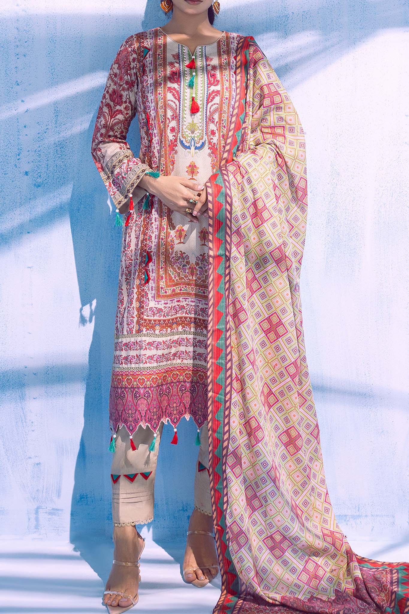 Colors by Al Zohaib Unstitched 3 Piece Digital Printed Lawn Vol-03 Collection'2024-CFD-02