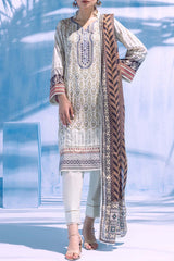 Colors by Al Zohaib Unstitched 3 Piece Digital Printed Lawn Vol-03 Collection'2024-CFD-07