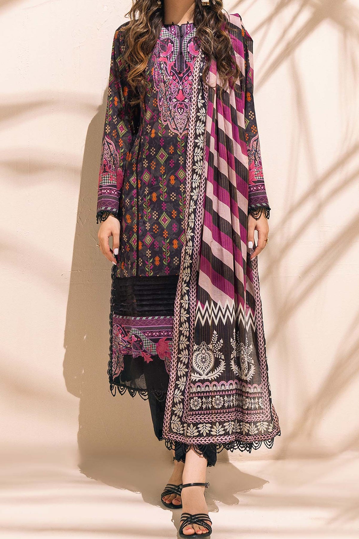 Colors by Al Zohaib Unstitched 3 Piece Digital Printed Lawn Vol-03 Collection'2024-CFD-08