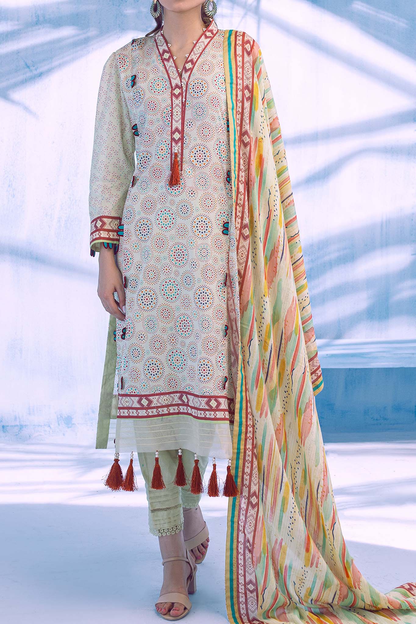 Colors by Al Zohaib Unstitched 3 Piece Digital Printed Lawn Vol-03 Collection'2024-CFD-09