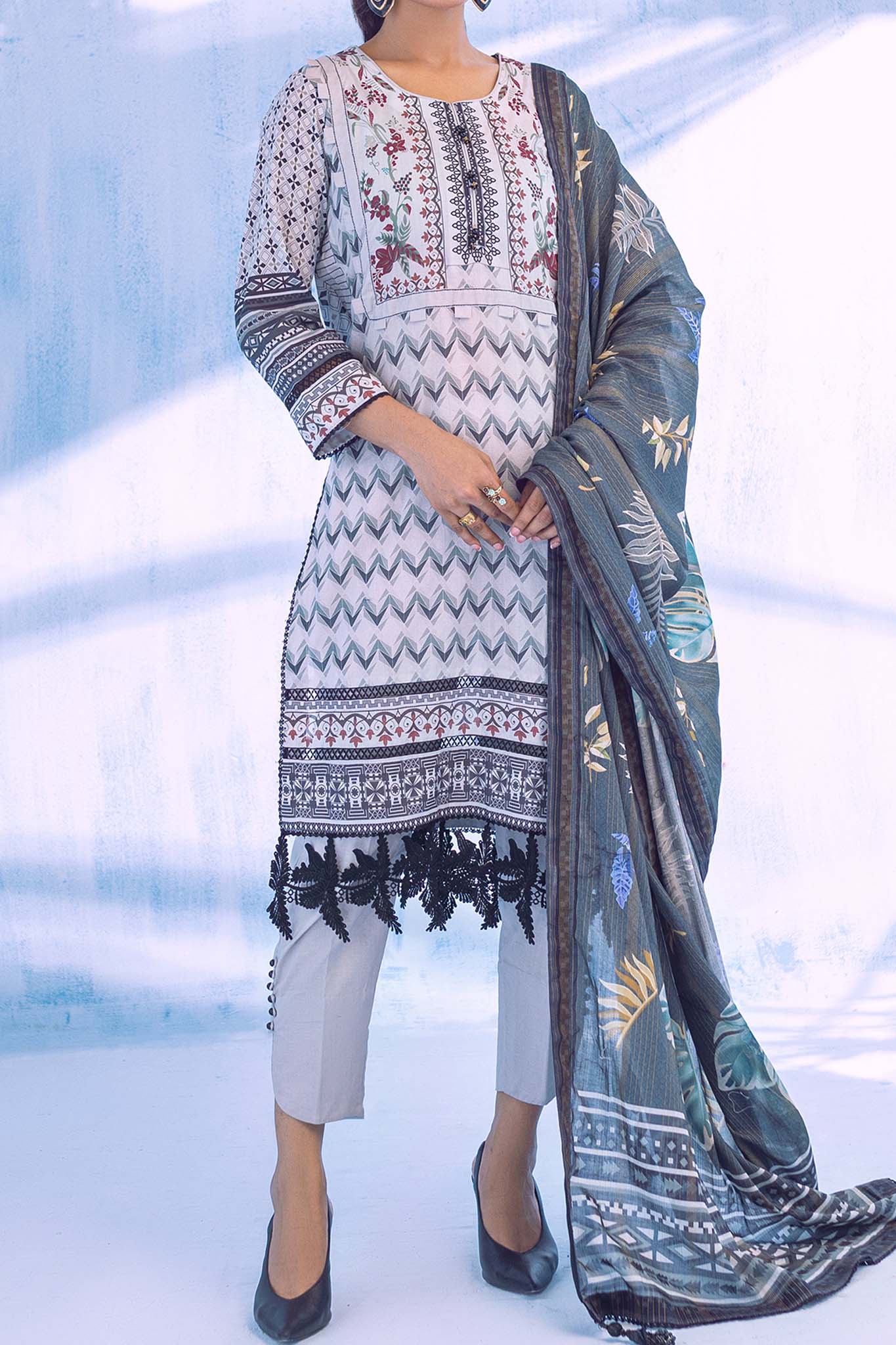 Colors by Al Zohaib Unstitched 3 Piece Digital Printed Lawn Vol-03 Collection'2024-CFD-11