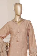 Sada Bahar Stitched 3 Piece Chikankari 3D Laser Work Suit-CK-04-CHIKU