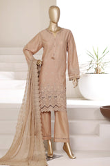 Sada Bahar Stitched 3 Piece Chikankari 3D Laser Work Suit-CK-04-CHIKU