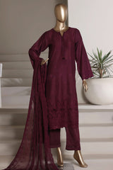 Sada Bahar Stitched 3 Piece Chikankari 3D Laser Work Lawn Vol-02 Suit-CK-06-FALSA