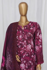 Sada Bahar Stitched 3 Piece Laser Cutwork Chikankari Vol-02 Collection'2024-CK-07-Purple