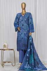 Sada Bahar Stitched 3 Piece Laser Cutwork Chikankari Vol-02 Collection'2024-CK-10-L.Blue