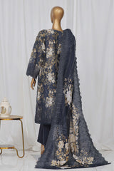 Sada Bahar Stitched 3 Piece Laser Cutwork Chikankari Vol-02 Collection'2024-CK-19-Navy Blue