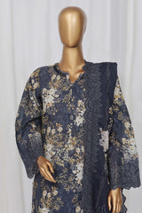 Sada Bahar Stitched 3 Piece Laser Cutwork Chikankari Vol-02 Collection'2024-CK-19-Navy Blue