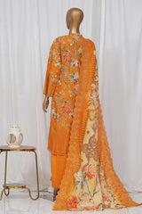 Sada Bahar Stitched 3 Piece Laser Cutwork Chikankari Vol-02 Collection'2024-CK-24-Orange