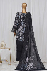 Sada Bahar Stitched 3 Piece Laser Cutwork Chikankari Vol-02 Collection'2024-CK-25-Black