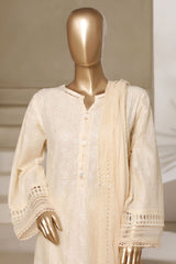 Sada Bahar Stitched 3 Piece Luxury Emb Chikankari Collection'2025-CK-CREAM