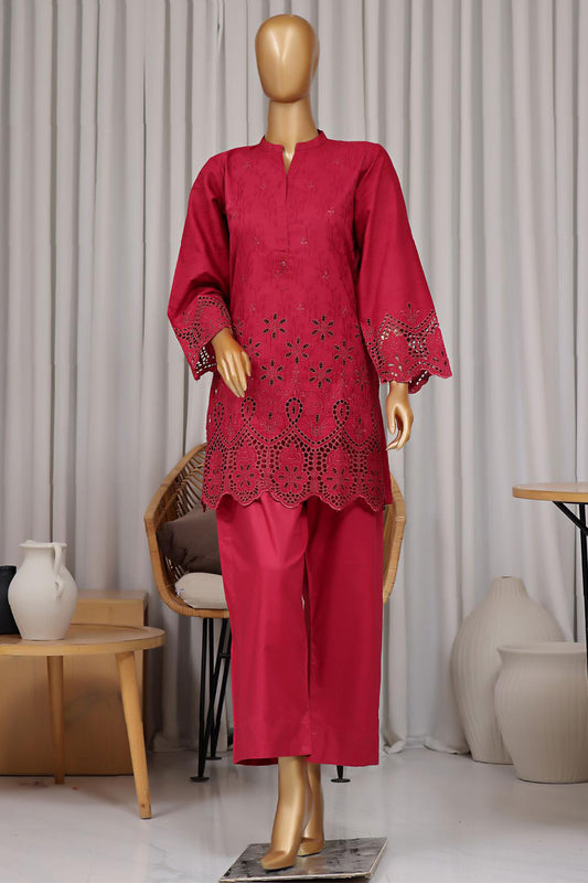 Estelle by Sada Bahar Stitched Co Ords Emb Jacquard Collection'2024-CK-Maroon