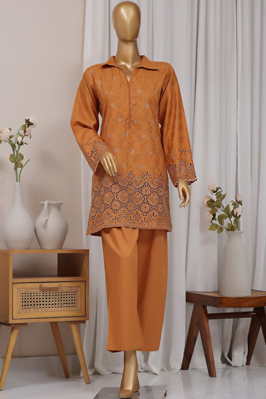 Estelle by Sada Bahar Stitched Co Ords Emb Jacquard Collection'2024-CK-Mustard