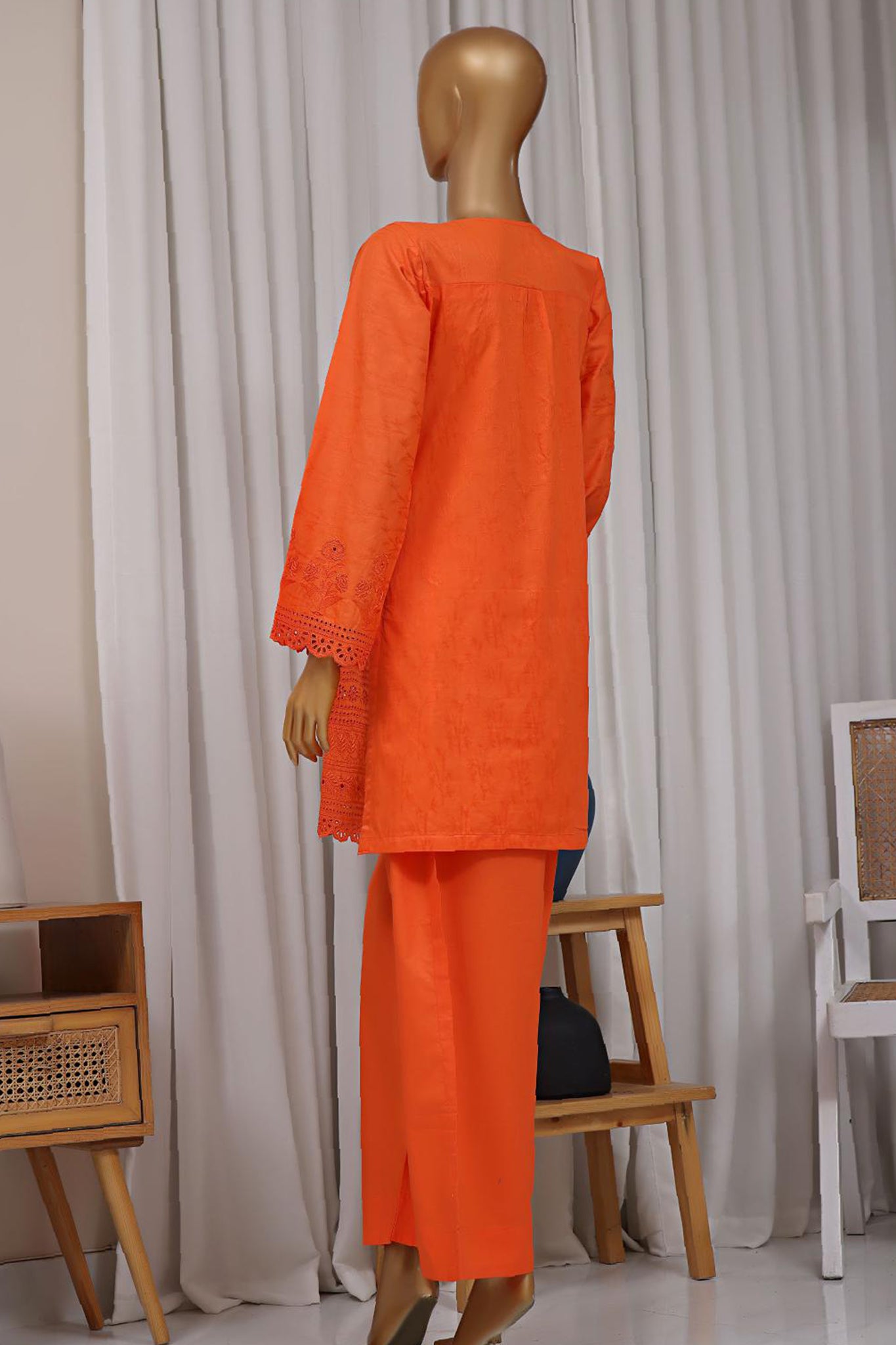 Estelle by Sada Bahar Stitched Co Ords Emb Jacquard Collection'2024-CK-Orange