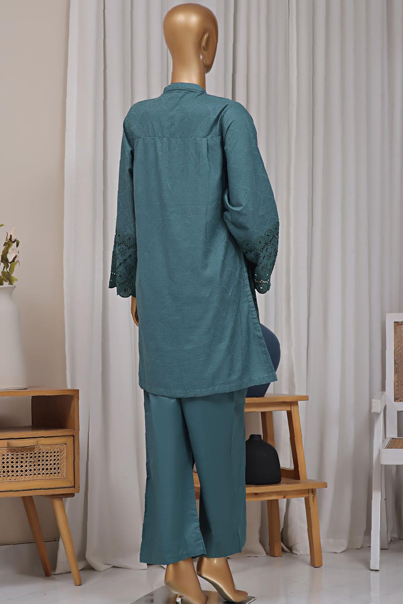 Estelle by Sada Bahar Stitched Co Ords Emb Jacquard Collection'2024-CK-Sea Green